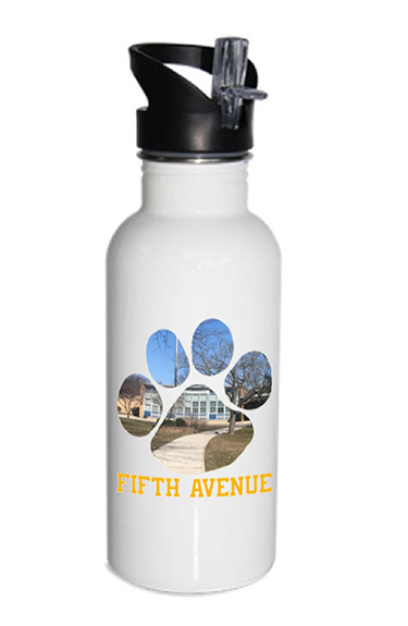 Fifth Avenue Tiger Paw 21oz Stainless Steel Water Bottle
