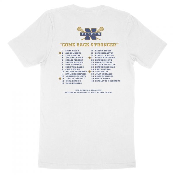 Girls LAX Undefeated Division 1 Champs Shirt - Back